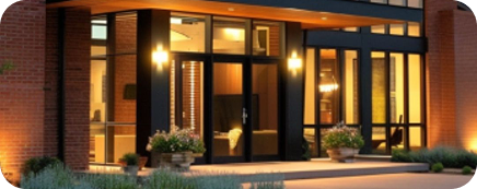 Property exterior night